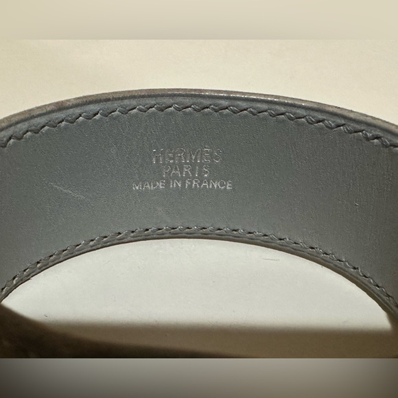 Hermes Grey Artemis Leather Bracelet - Picture 2 of 7